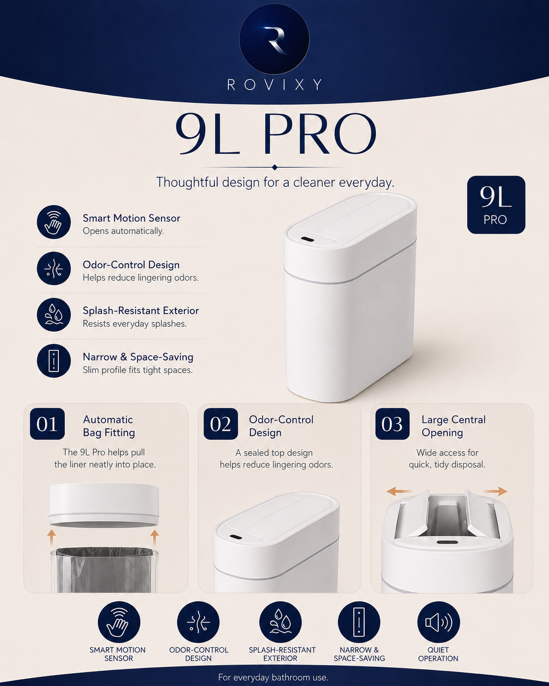 9L Pro Rovixy Glide automatic bin